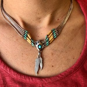 CAROLYN POLLACK sterling bear claw necklace